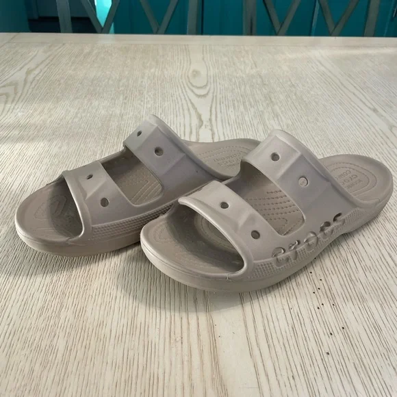 Crocs Baya Strap Sandals (Tan). - Picture 1 of 10